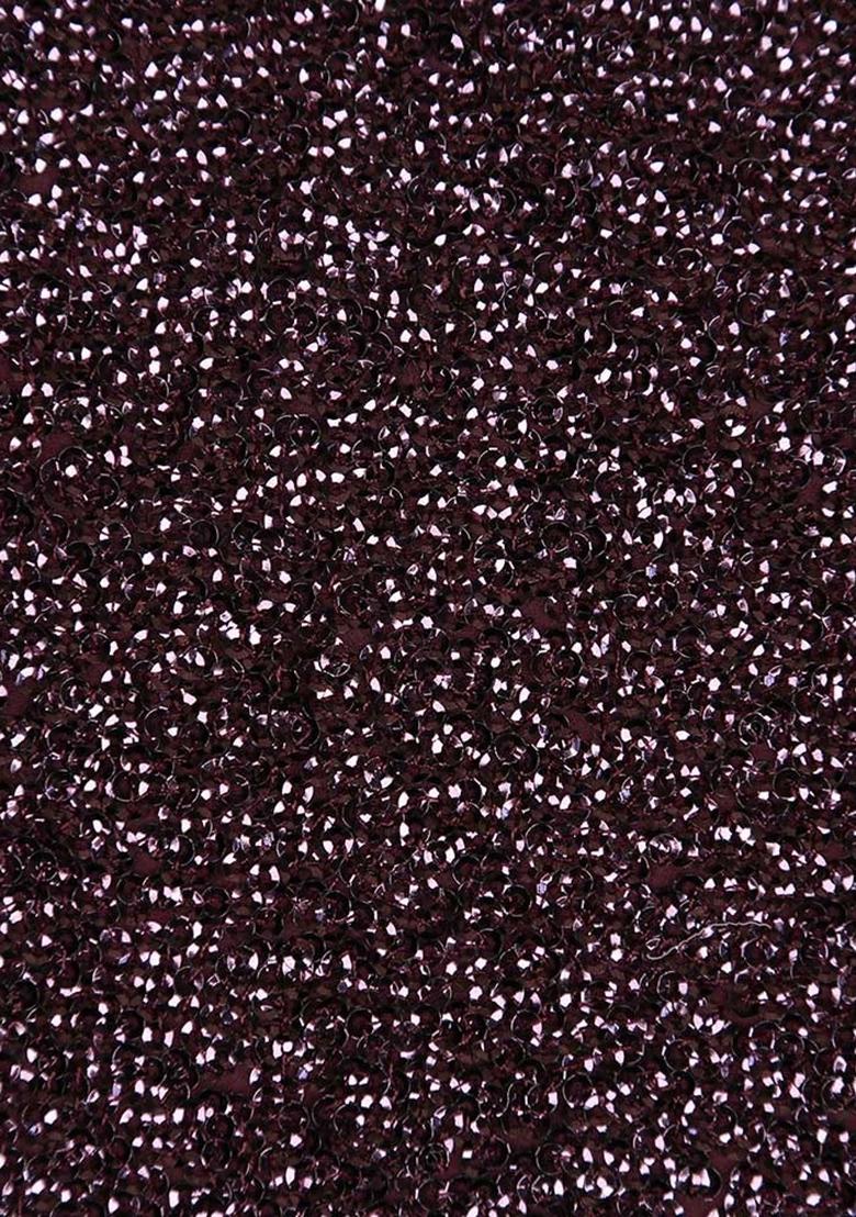 Purple Sequin Embellished Georgette Fusion Set - Indya