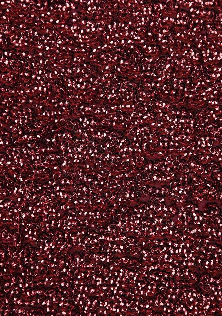 Maroon Sequin Embellished Georgette Fusion Set - Indya