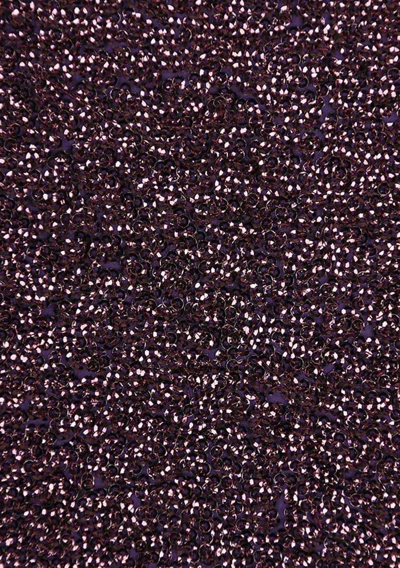 Purple Sequin Embellished Georgette Fusion Set - Indya