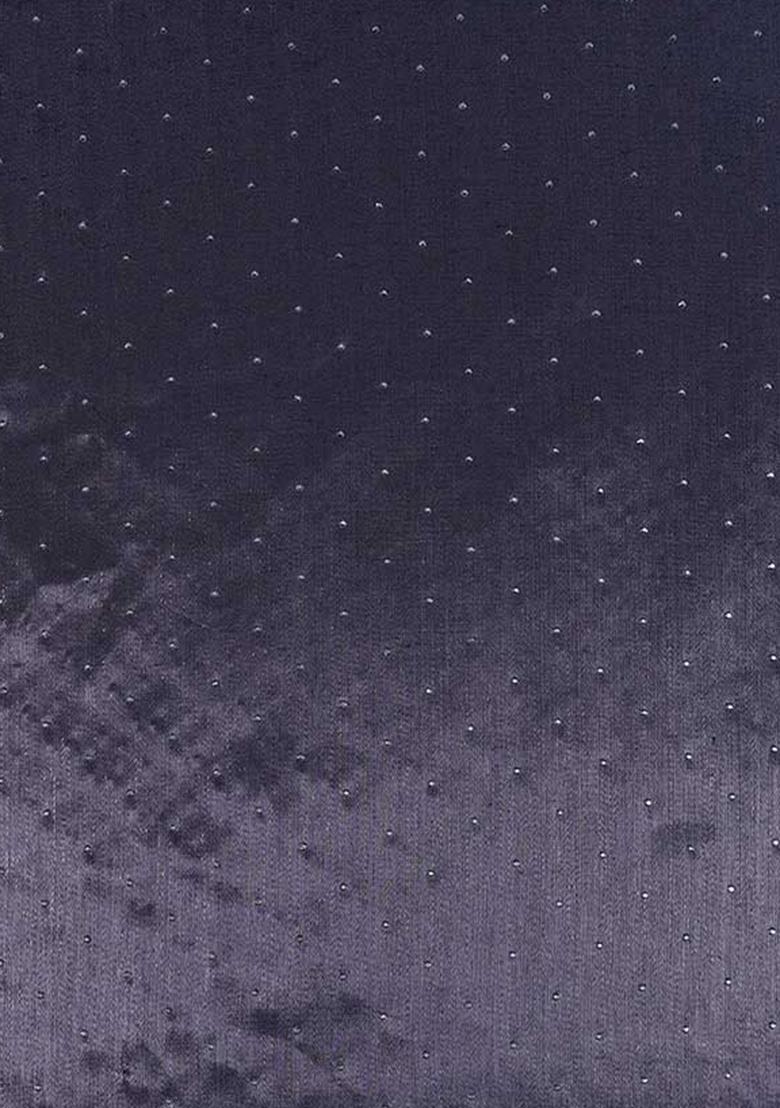 Purple Stone Work Satin Fusion Set - Indya