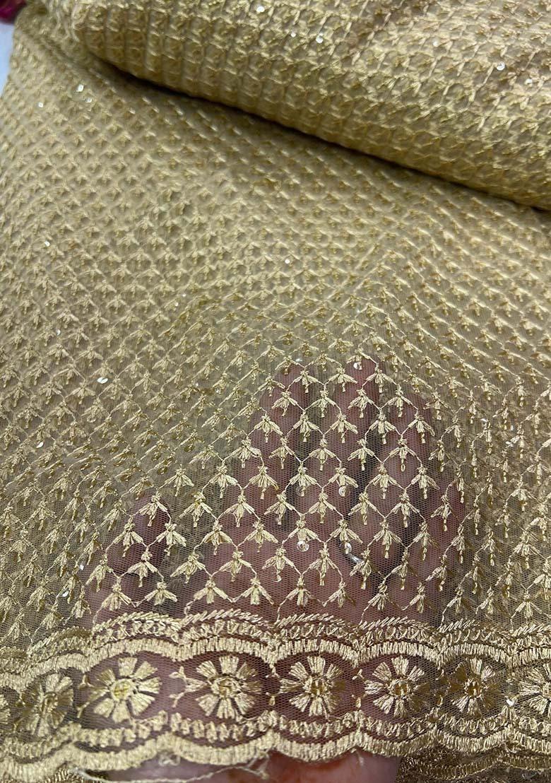 Olive Crepe Embroidered Fusion Set - Indya