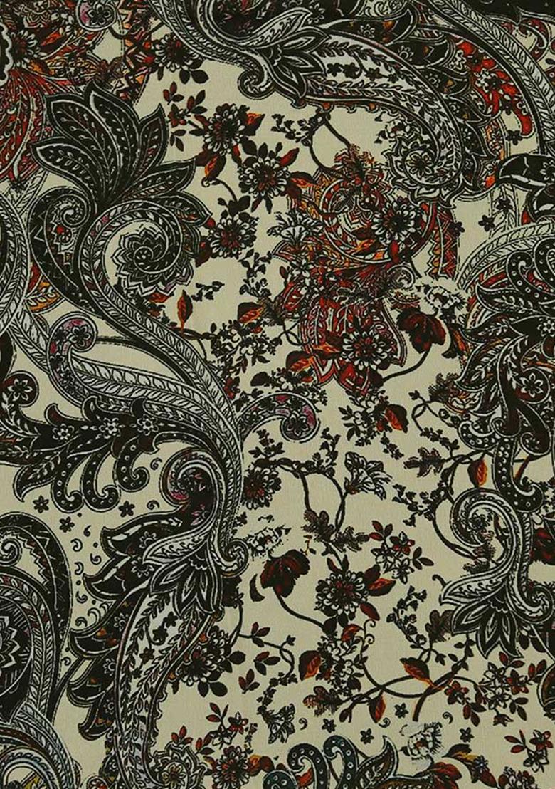 Multicolor Printed Georgette Fusion Set - Indya