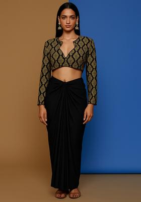 Black Brocade Fusion Set