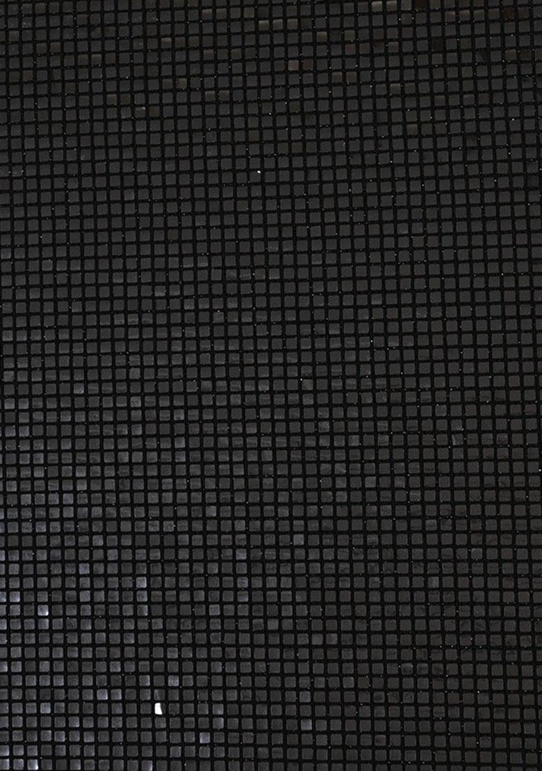 Black Embellished Blouse Georgette Fusion Set - Indya