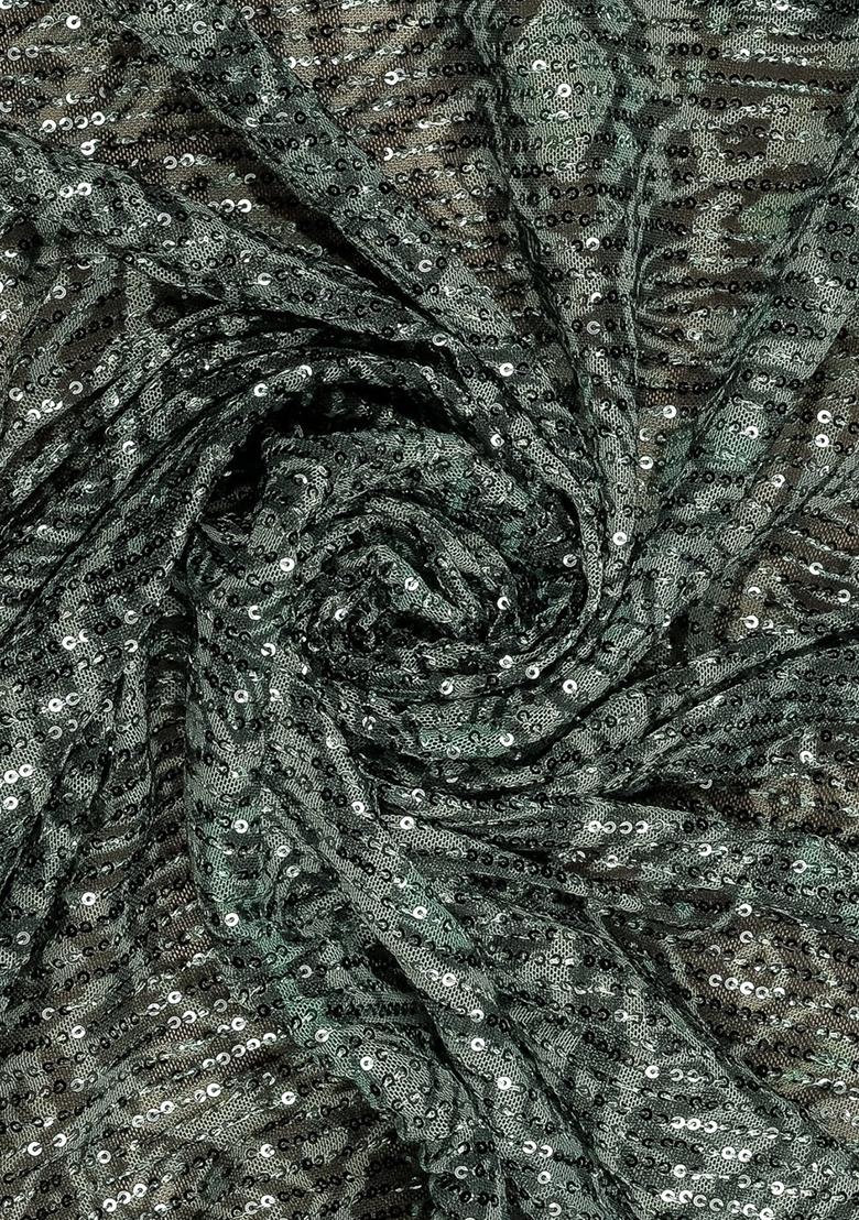 Black Printed Georgette Lehenga Set