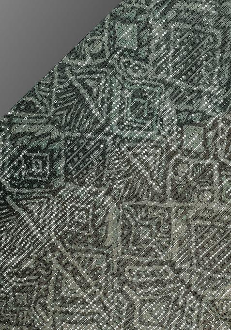 Black Printed Georgette Lehenga Set