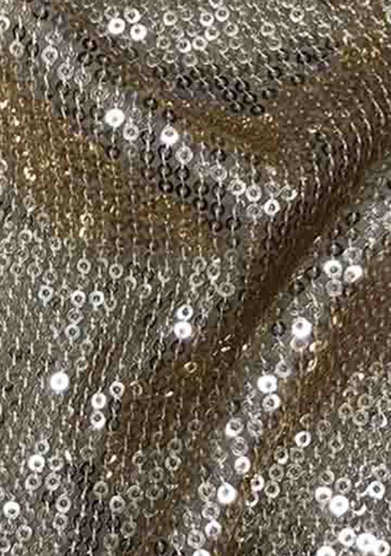 Rose Gold Sequin Embroidered Georgette Fusion Set - Indya