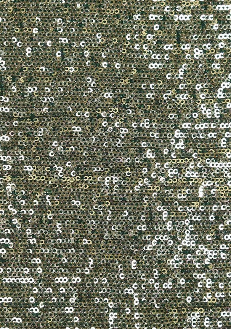 Green Sequin Blouse Georgette Lehenga Set