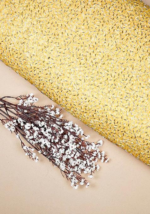 Yellow Sequin Embellished Blouse Georgette Lehenga Set