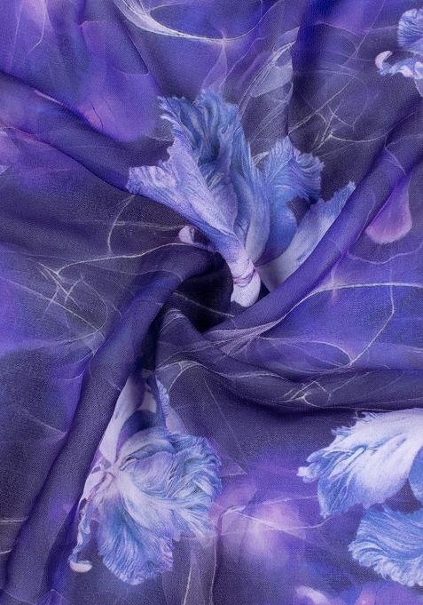 Violet Printed Georgette Lehenga Set