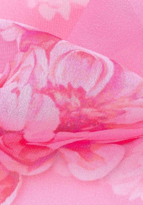 Pink Printed Georgette Lehenga Set