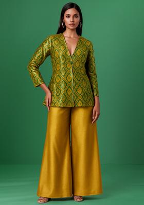 Mustard Yellow Jacquard Fusion Set
