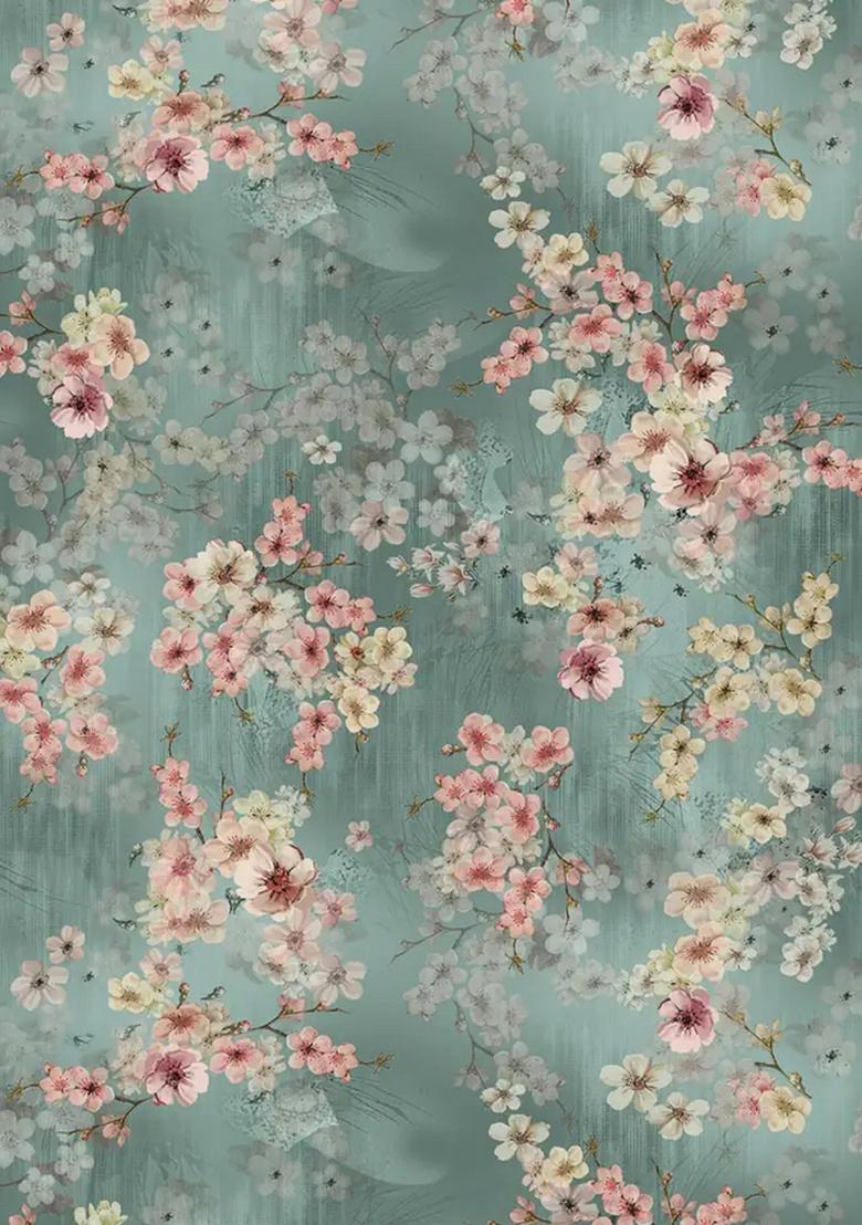 Blue Printed Fusion Set - Indya