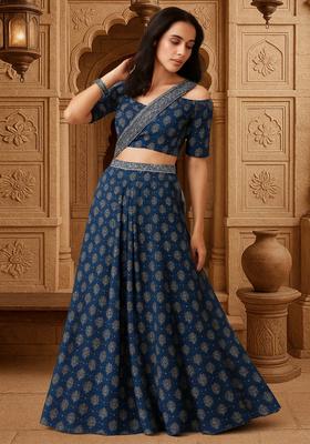 Blue Printed Fusion Set