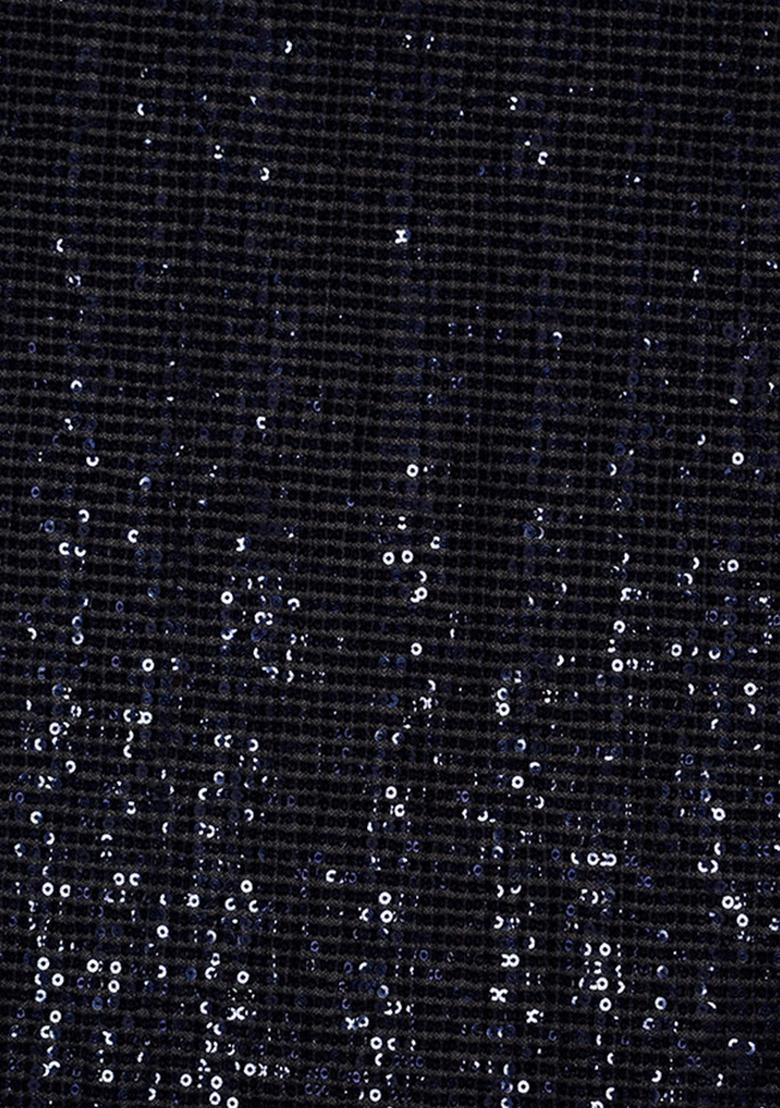 Black Sequin Net Fusion Set - Indya