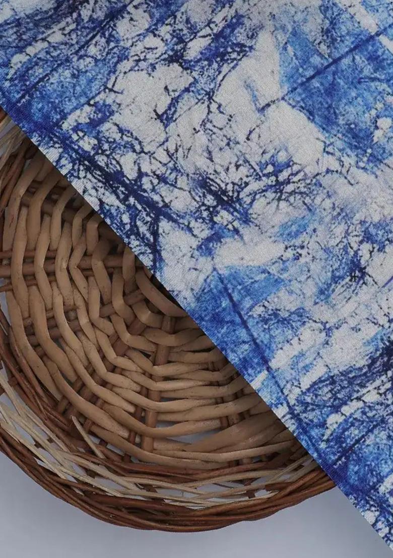 Blue Printed Polyester Fusion Set