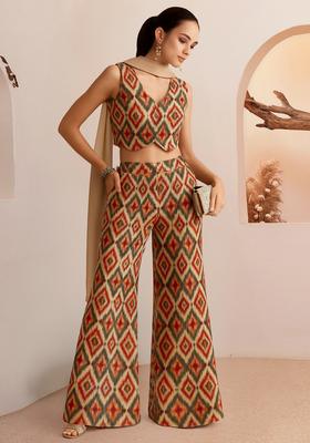 Multicolor Printed Rayon Fusion Set