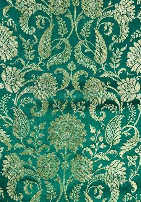 Sea Green Jacquard Brocade Lehenga Set