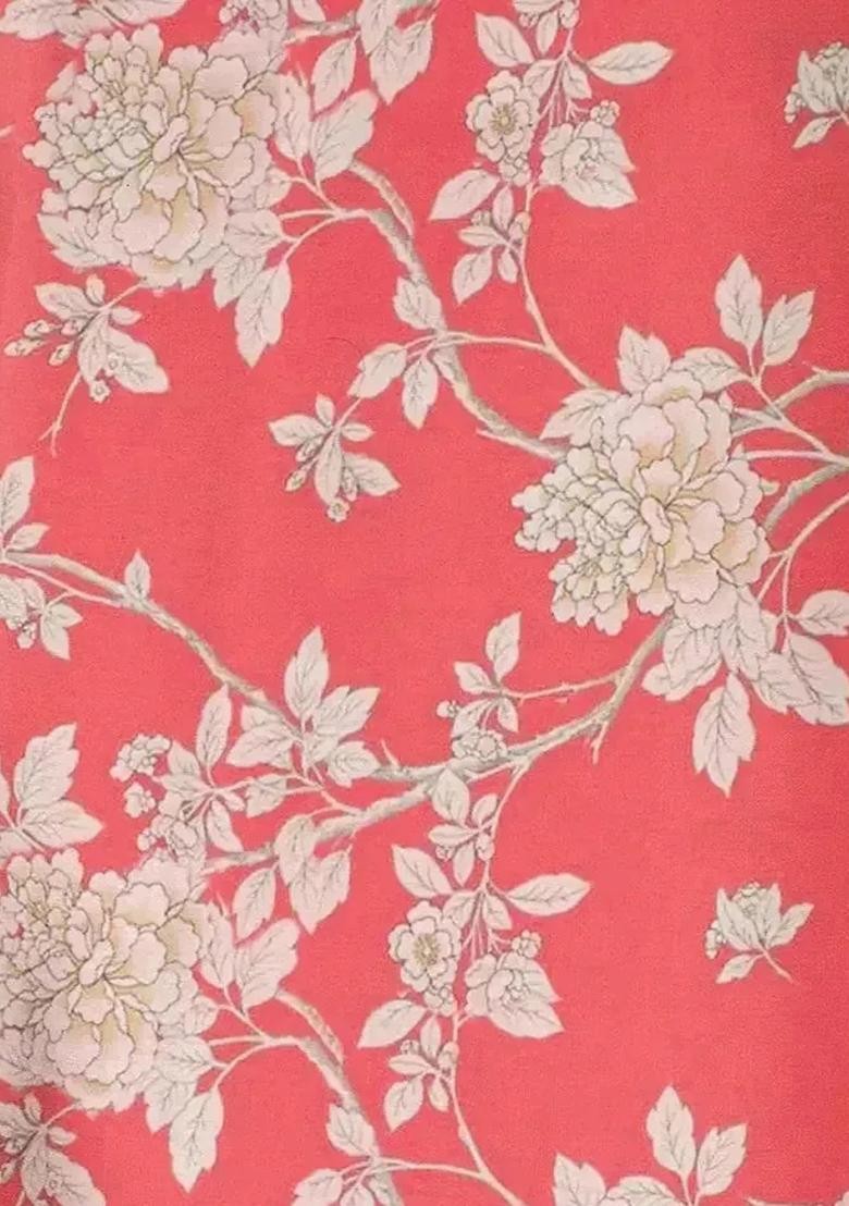 Orange Printed Satin Fusion Set - Indya