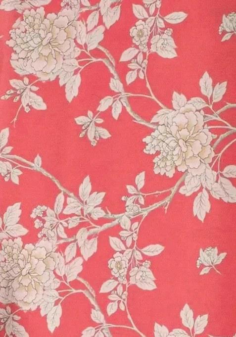 Orange Printed Satin Fusion Set