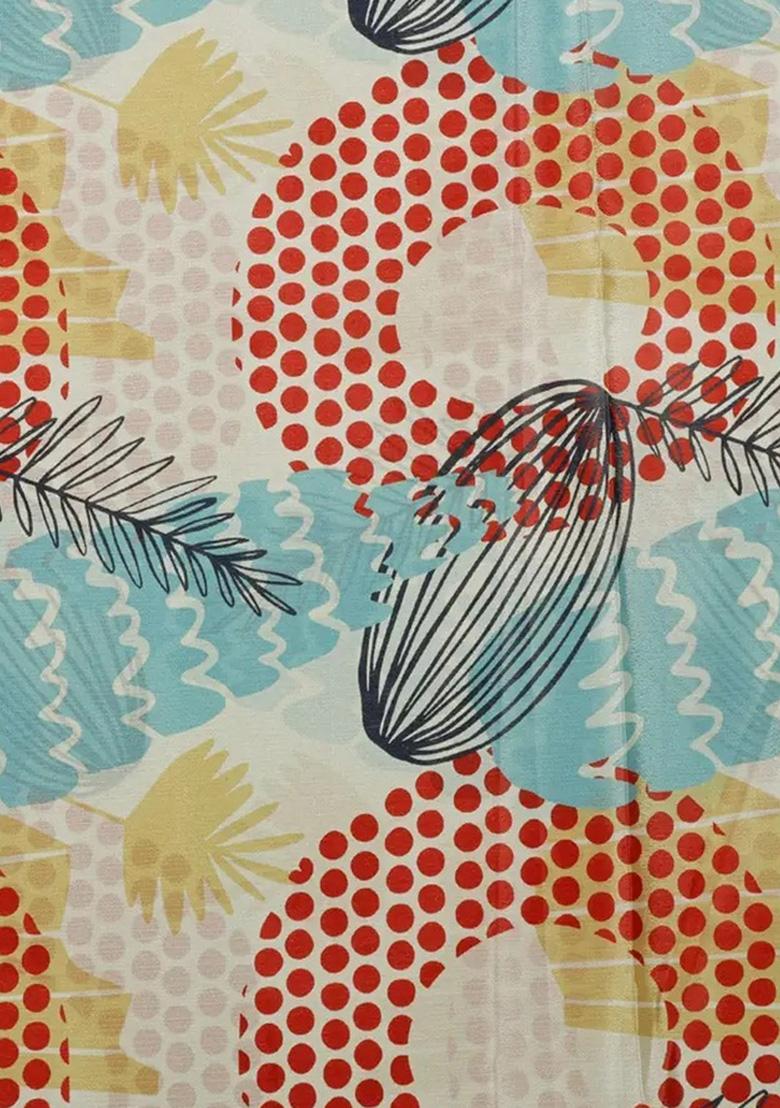 Multicolor Abstract Print Chinon Fusion Set - Indya