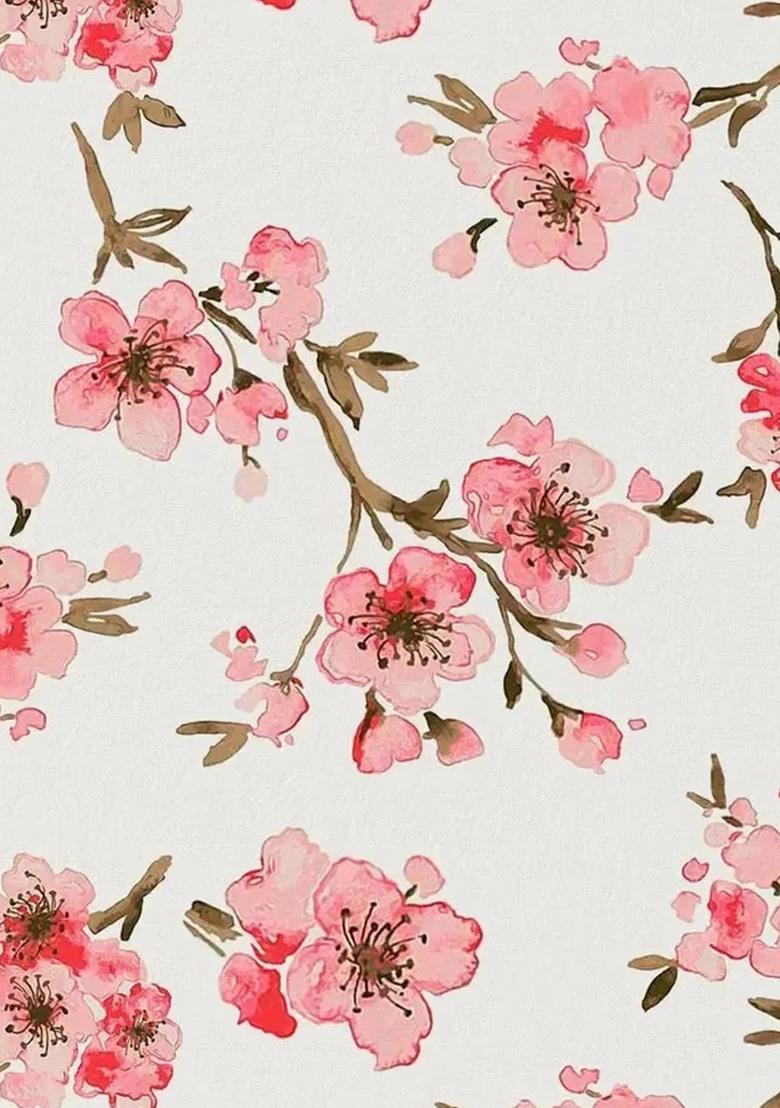 White Floral Print Satin Lehenga Set