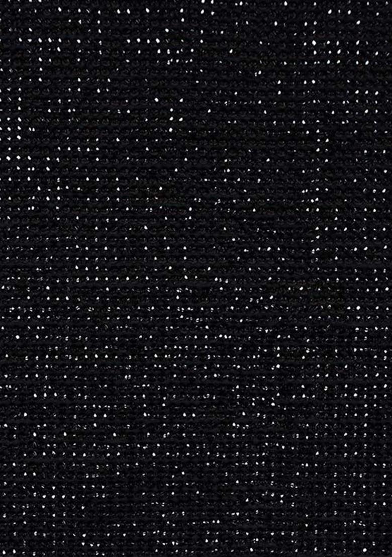 Black Sequin Georgette Fusion Set - Indya