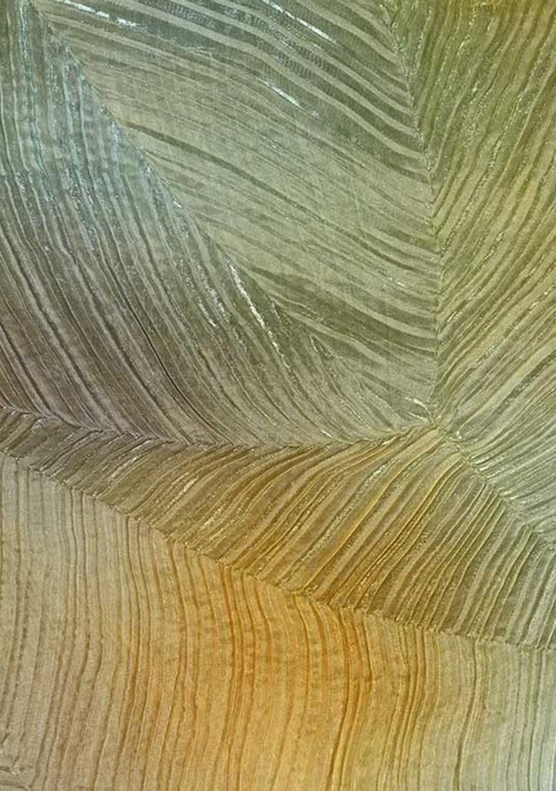 Green Organza Textured Fusion Set - Indya