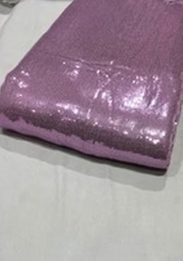 Purple Sequin Blouse And Jacket Georgette Fusion Set