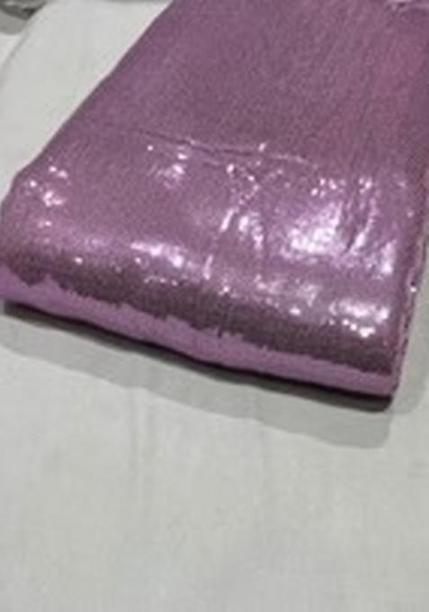 Purple Sequin Blouse And Jacket Georgette Fusion Set