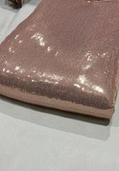 Peach Sequin Blouse And Jacket Georgette Fusion Set