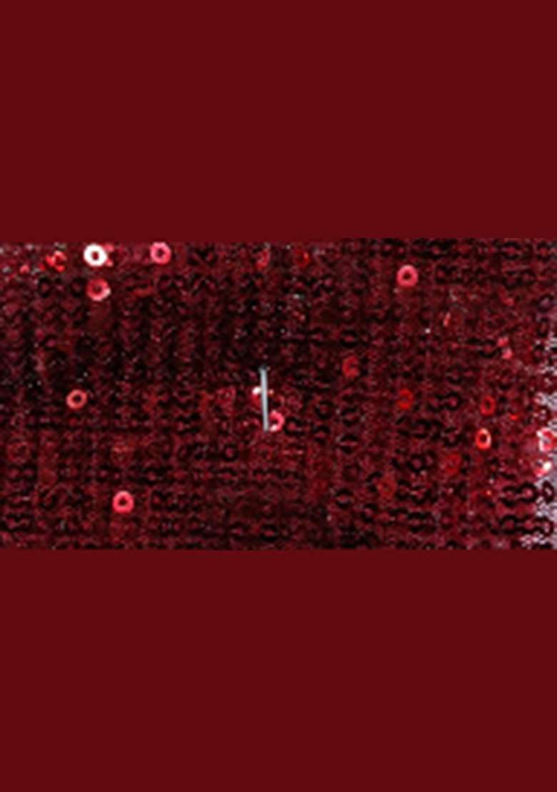 Maroon Sequins Embroidery Net Skirt Set for Diwali and Festive Wear - Indya