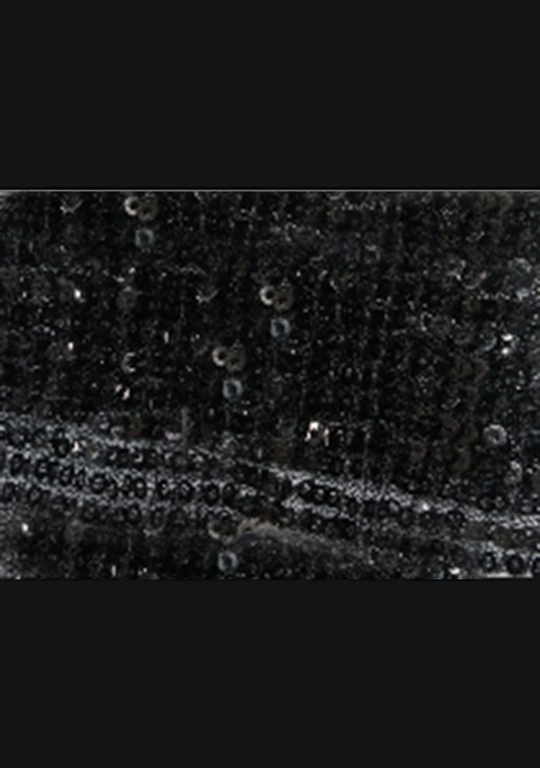 Black Sequins Embroidery Net Fusion Set - Indya