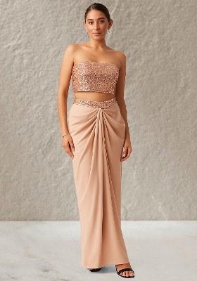 Silver Sequins Embroidery Net Fusion Set