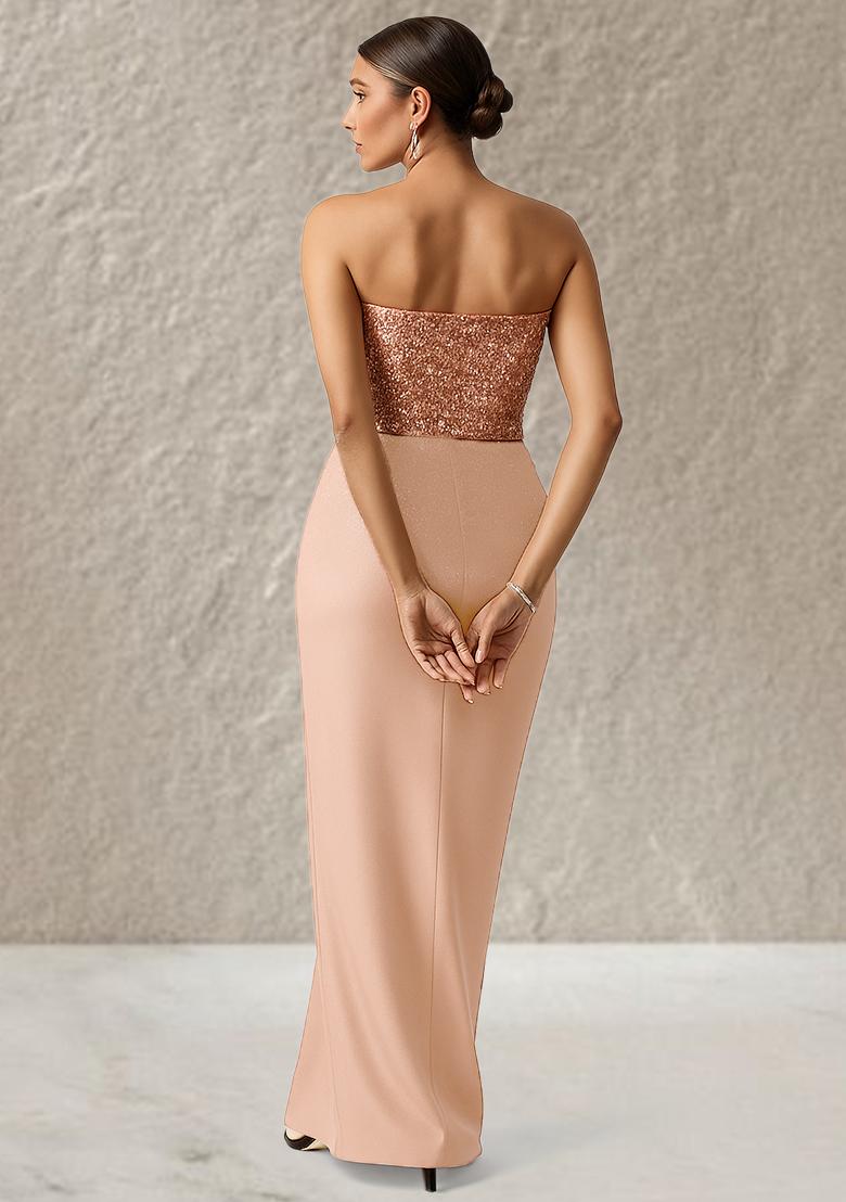 Silver Sequins Embroidery Net Fusion Set - Indya