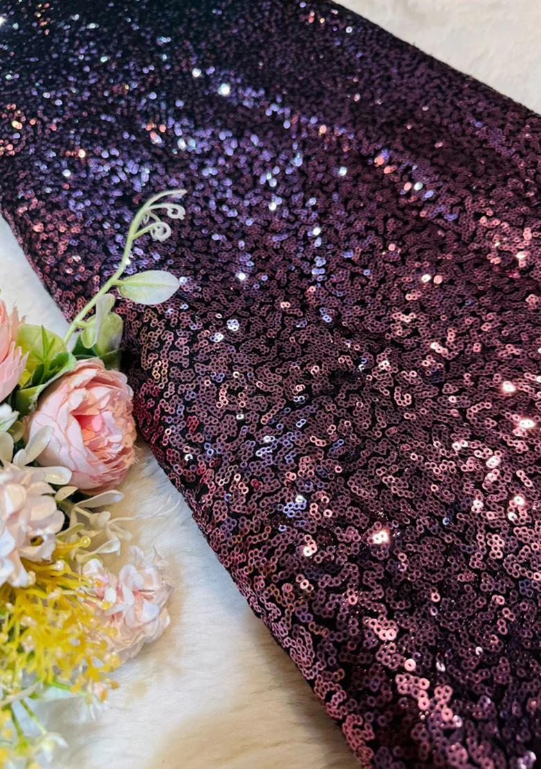 Blue Sequins Embroidery Net Dress - Indya