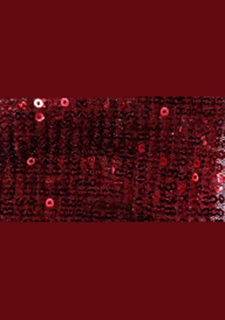 Maroon Sequins Embroidery Net Skirt Set for Diwali and Festive Wear - Indya