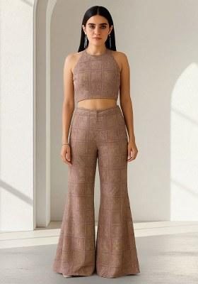 Multicolor Embroidered Silk Fusion Set