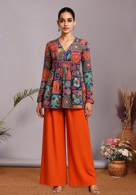 Multicolor Figure Print Fusion Set