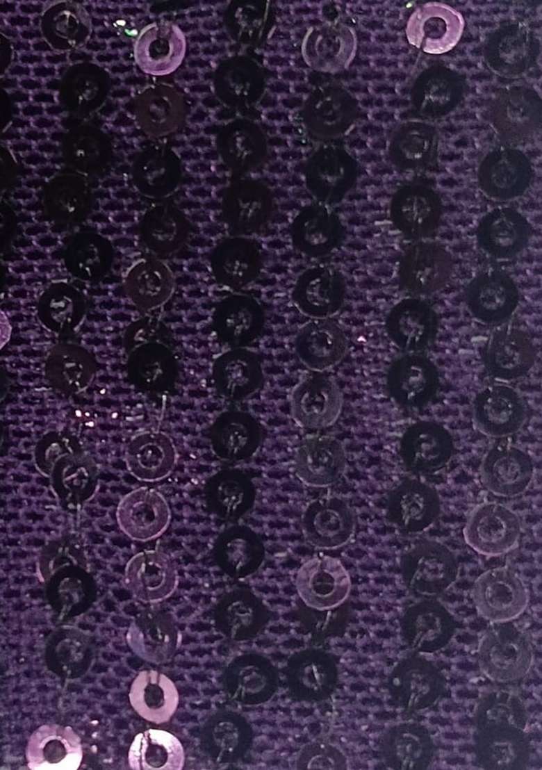 Deep Purple Sequin net Fusion Set for Diwali and Festive Wear - Indya