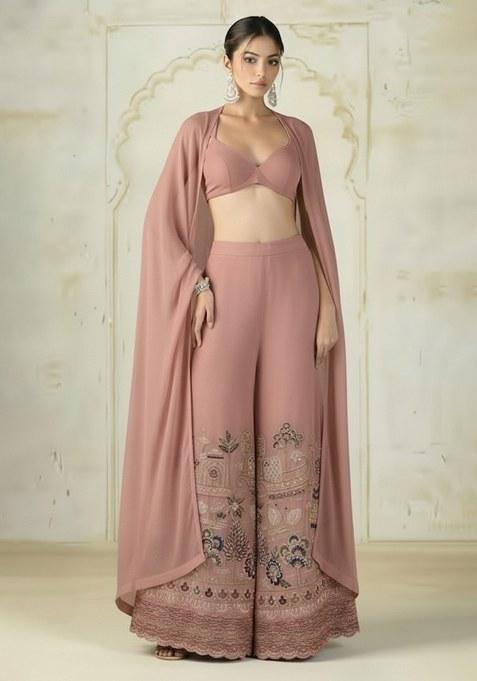Dusty Rose Embroidered Tissue Fusion Set