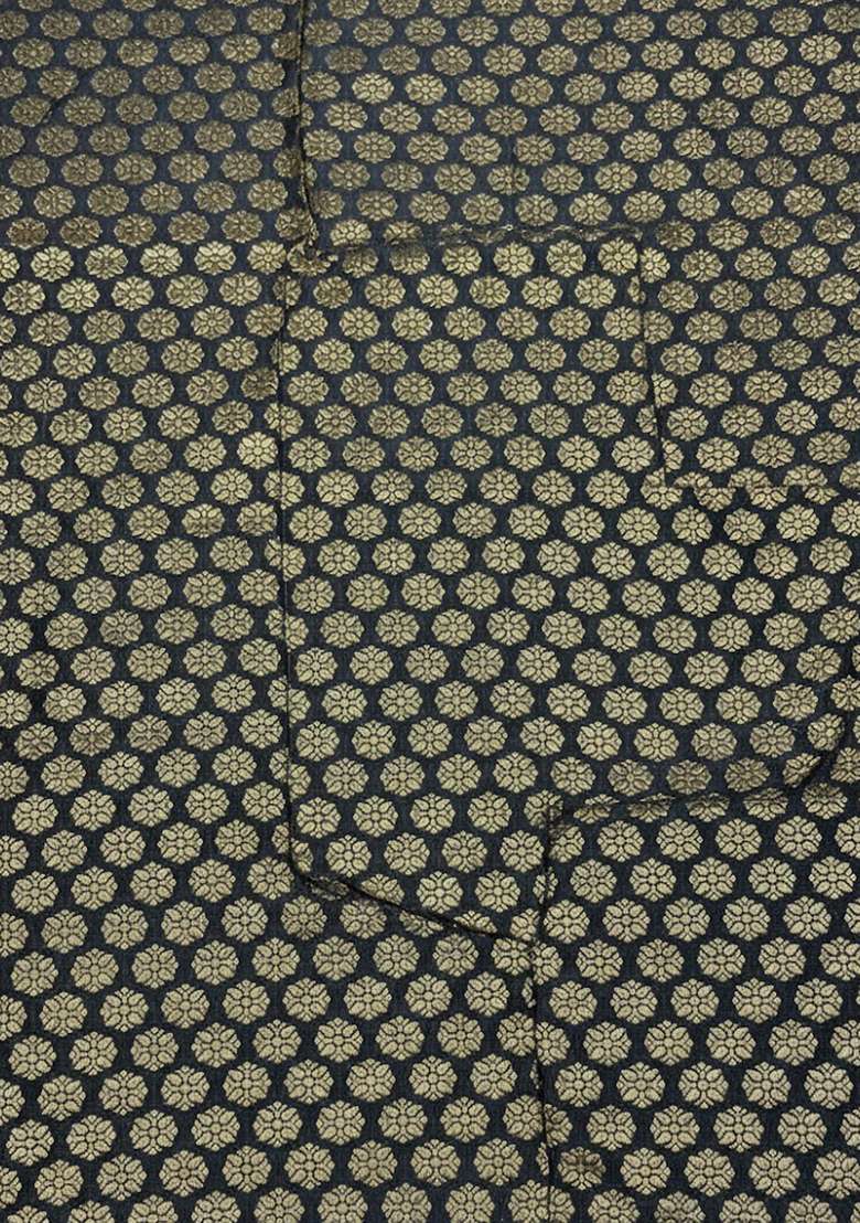 Black Brocade Fusion Set for Diwali | Wedding & Festive Wear - Indya