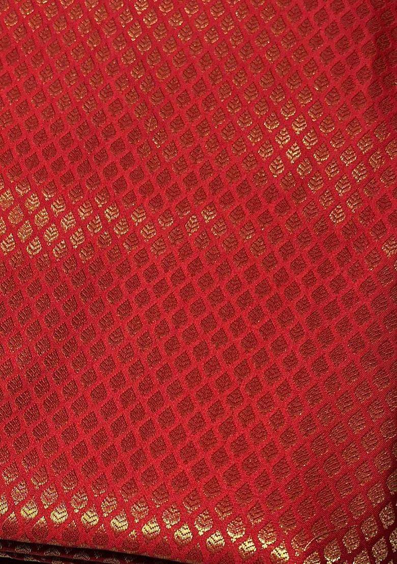 Red Brocade Fusion Set for Diwali | Wedding & Festive Wear - Indya