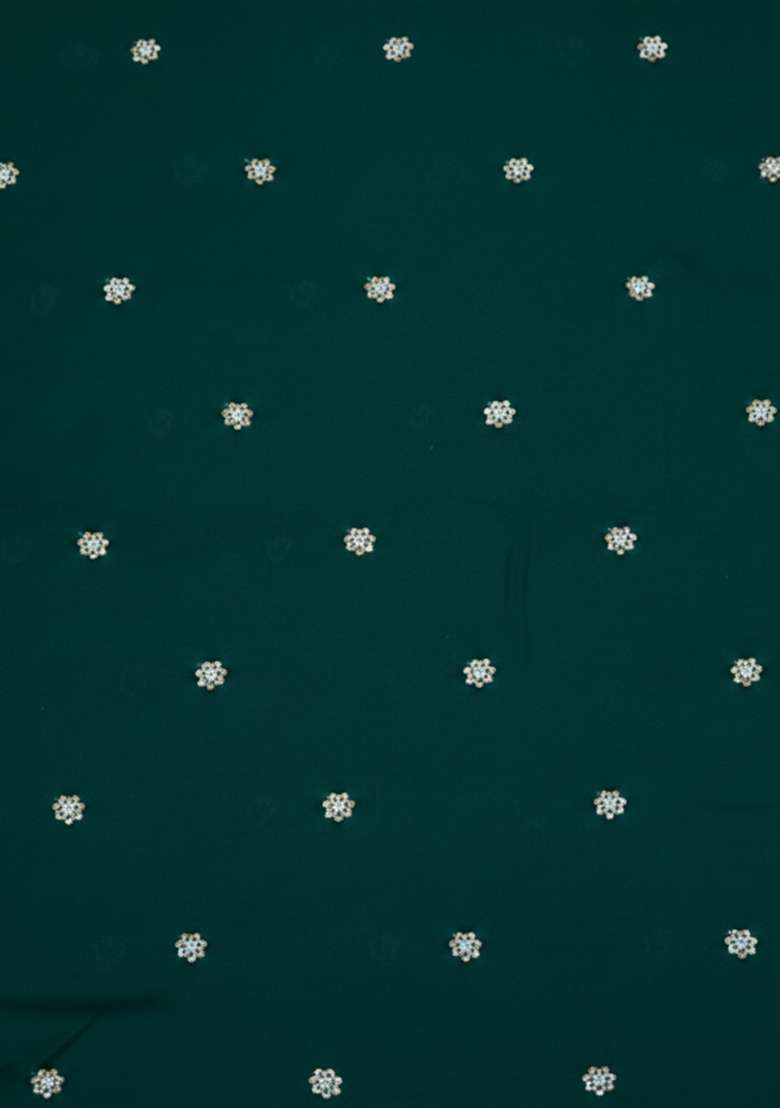 Bottle Green Moss Fusion Set with Embroidered for Diwali | Wedding & Festive Wear - Indya