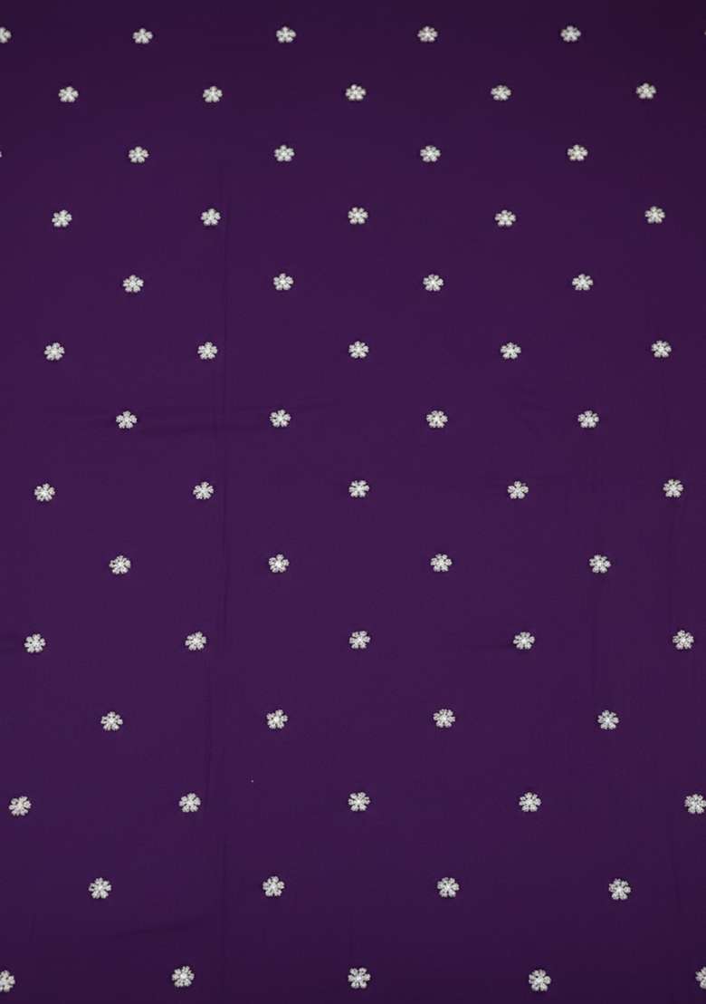 Purple Embroidered Moss Fusion Set for Diwali and Festive Wear - Indya