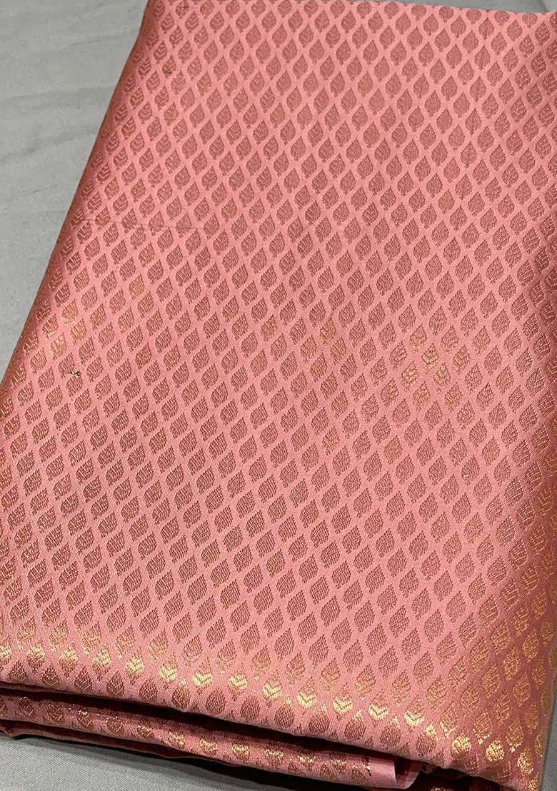 Pink Brocade Fusion Set for Diwali and Festive Wear - Indya