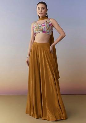 Mustard Figure Print Chinon Fusion Set