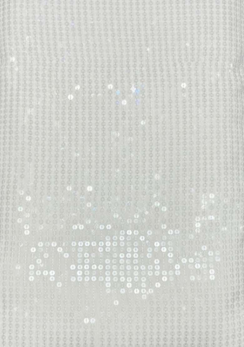 Ivory Sequin Georgette Fusion Set - Indya