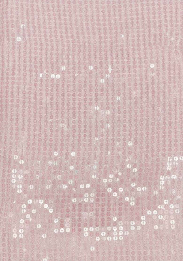 Soft Pink Sequin Georgette Fusion Set - Indya
