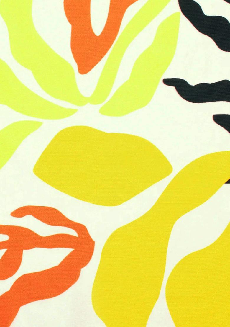 Multicolor Floral Print Silk Fusion Set - Indya